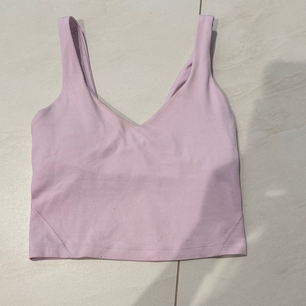 Lululemon Athletica Light Purple V-Neck Crop Top